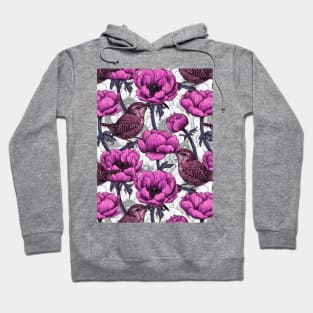 Wrens in the anemone garden Hoodie